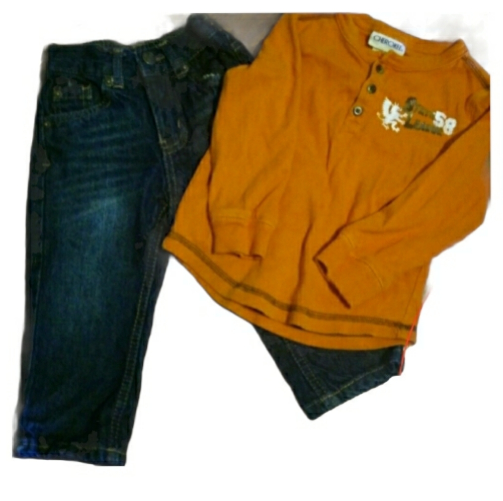 Boys Cherokee Infant jeans and shirt
